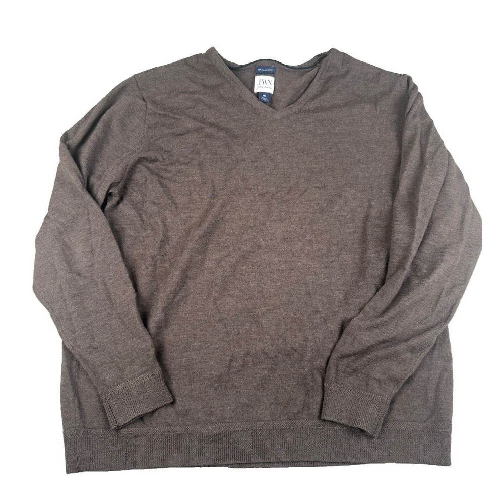 JWN John W Nordstrom 100% Cashmere Mens L Blue V-Neck Sweater Pullover Luxury